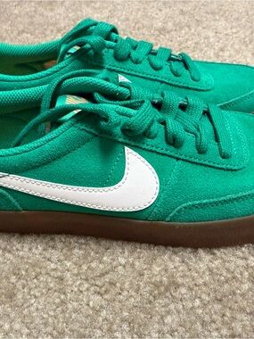 Nike Teal Green Suede Sneakers with White Swoosh